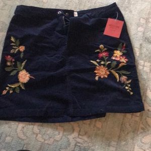Mossimo navy cord skirt